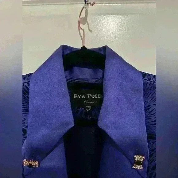 Vintage Eva Polini Star-studded Dark Blue blazer - Picture 4 of 4